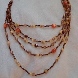 Brown and gold necklace